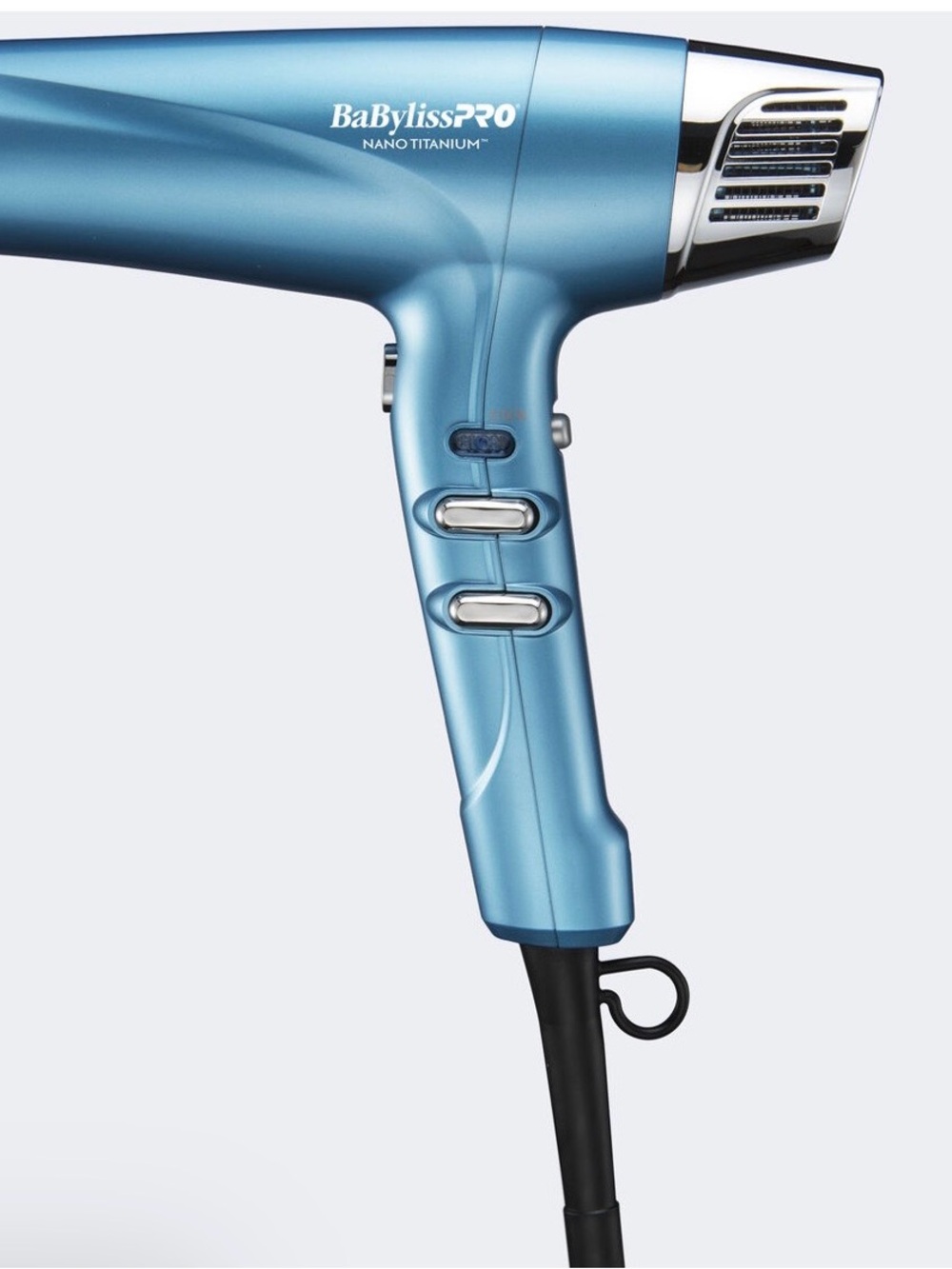 BaBylissPRO Nano Titanium Blue Hair Dryer With Attachment